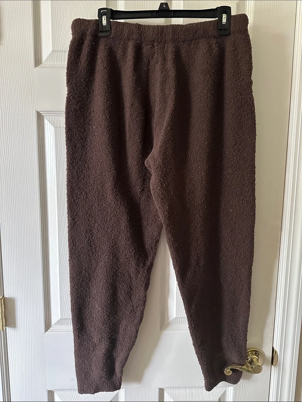 Auden Chocolate Brown Fleece Joggers for women size large